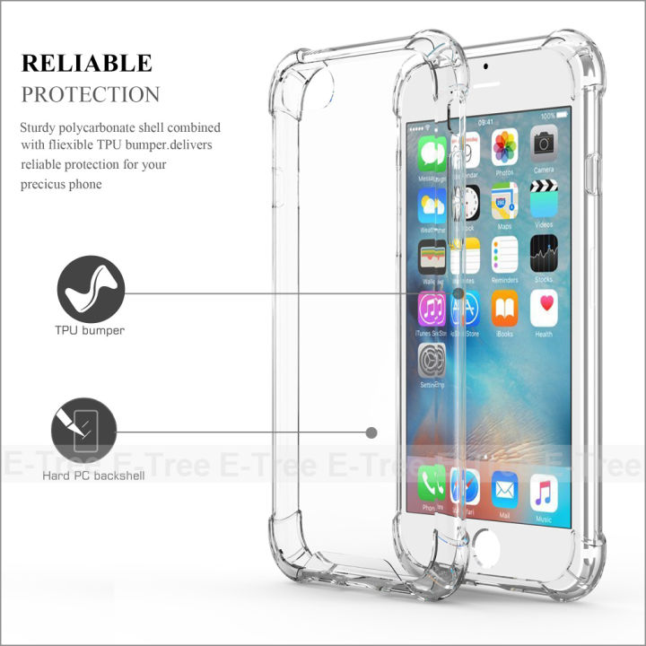AirBag%20case%20for%20%20iphnee%207/8/SE-2020%20PLUS%20Crystal%20Protection%20Clear%20Shock%20Absorption%20Technology%20Bumper%20Soft%20TPU%20Cover%20-%20Image%203