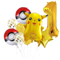9pcs Pokemon Pikachu Balloon Party Decoration Supplies Charmander Squirtle Bulbasaur Party Aluminum Film Balloon Gift Figure Toy. 