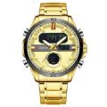 Curren 8384 Military Mens Analog Digital Watch Stainless Steel LED Waterproof Curren Watches 2021 -  Rose Gold. 