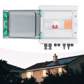 PV Combiner Box, DC500V Short Circuit Protection 2 String Solar Combiner Box Easy Installation Waterproof for Home. 