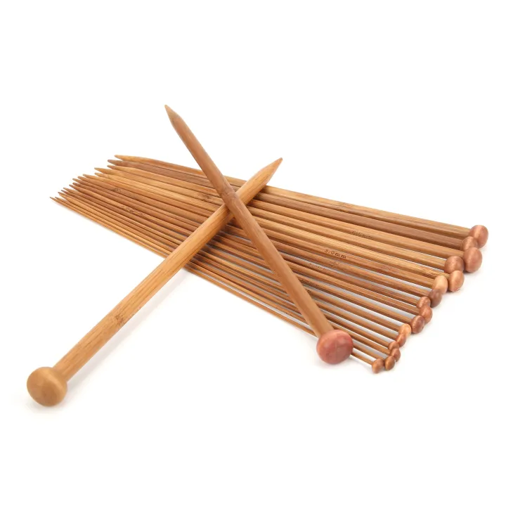 36%20Pcs%20Knitting%20Needles%20DIY%20Carbonized%20Bamboo%20Single%20Point%20Wool%20Netting%20Needle%20-%20Image%209