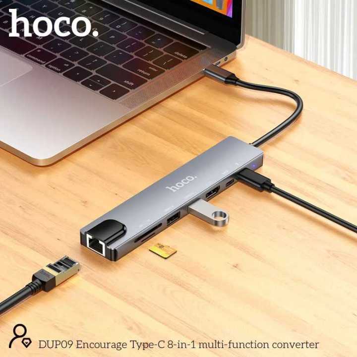 Hoco DUP09 8-in-1 Docking Hub Converter Adapter