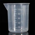 【The road to happiness Store】2x 100mL Clear Plastic Graduated Measuring Cup Jug Kitchen Lab Chemistry Learning stationery supplies.