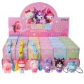 Origina Box 24Pcs Hello Kitty Anime Action Figure Kuromi Melody Model Keychain Toys For Children's Gifts Pendant. 