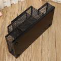 Metal Mesh Office Desktop Organizer Pen Pencil Box Stationery Holder Case Black -.