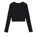 Ladies Long Sleeve Crop Top T-Shirt for Women, Available in M, L, XL Sizes.