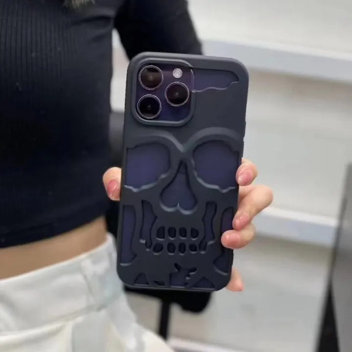 HOCE%20Cool%20Skeleton%20Phone%20Cases%20for%20iPhone%2017%2016%2015%2014%2013%2012%2011%20Pro%20Max%2014%2015%2016%20Plus%2011%20Case%20Luxury%20Plating%20Halloween%20Skull%20Cover%20-%20Image%203
