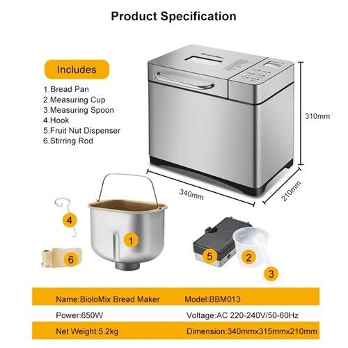Biolomix%20BBM013%20Stainless%20Steel%2019%20In%201%20Automatic%20Bread%20Maker%20-%20Image%203