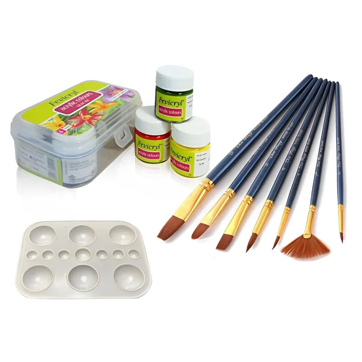Acrylic%20Colors%2010ml,%206%20Shades/Colour%20Painting%207pcs%20Brush%20Set/Artist%20Color%20Mixing%20Square%20Palette%201pcs%20-%20Image%202