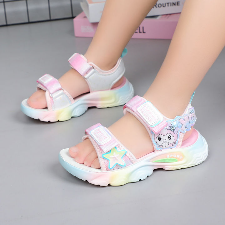 Girls'%20Sandals%202024%20Summer%20New%20Children's%20Sports%20Fashion%20Cute%20Cool%20Lomi%20Soft%20Sole%20Beach%20Student%20Shoes%20-%20Image%206