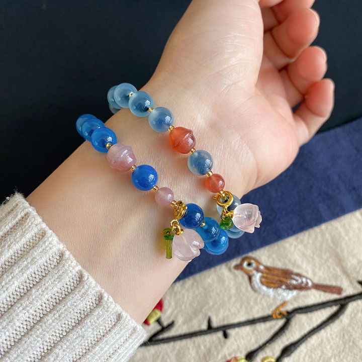 Jingyao%20Natural%20Blue%20Sugar%20Heart%20Agate%20Bracelet%20Bell%20Powder%20Crystal%20Rose%20Crystal%20Love%20Blue%20Crystal%20Wholesale%20-%20Image%204