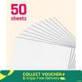 Premify 50Pcs Blank White Cards, 250GSM 50 Sheets A4 Size Cardstock Premium Thick Paper Printer Arts Craft Card. 