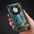 Biruiqu For Honor X9D Fashion Marble Tempered Glass Back Case Cover. 