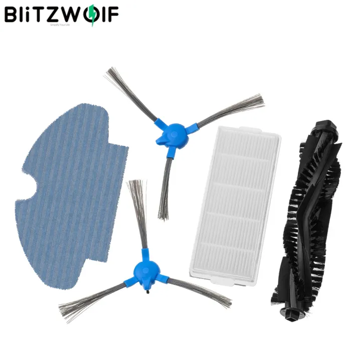 5pcs%20BlitzWolf%20Vacuum%20Cleaner%20Replacements%20for%20BW-VC2%20Robot%20Vacuum%20Cleaner%20Main%20Brush*1%20Side%20Brushes*2%20HEPA%20Filter*1%20Rag*1%20-%20Image%202