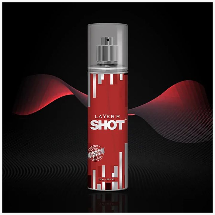 Indian product Body Spray Layer shot Red Stallion used for male - 135 ml