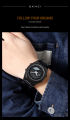 SKMEI 1816 Black Stainless Steel Dual Time Watch For Men - Black (White). 