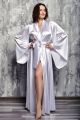 Luxury Long Silk Robe for Women, Customizable Fit.