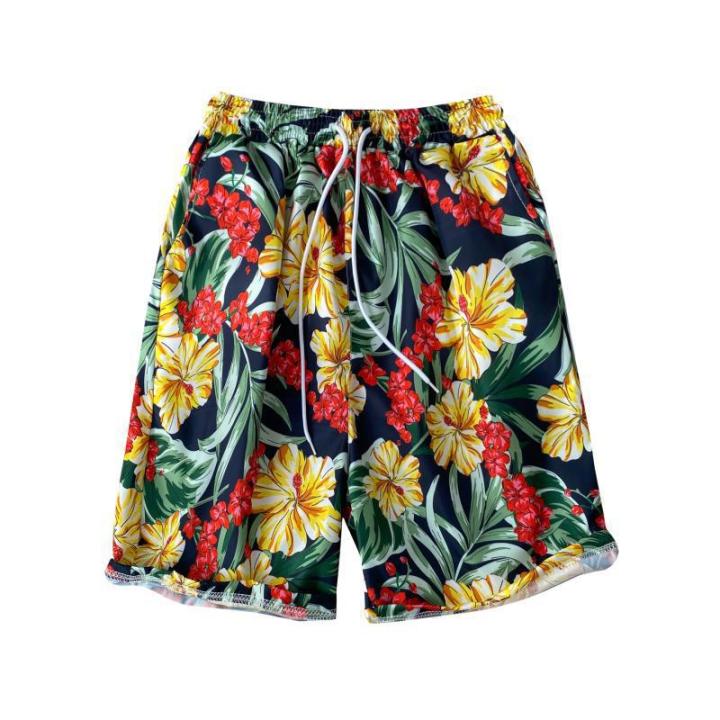 Summer%20flower%20shorts,%20men's%20loose%20plus%20size%20Hawaiian%20beach%20pants,%20large%20pants,%20trendy%20brand%20quick-drying%20pants,%20couple%20cropped%20pants%20-%20Image%205