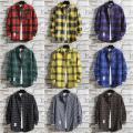 Ins Plaid Shirt Men's Outer Wear Trend All-match Long-sleeved Shirt. 