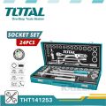 Total Socket set 24 pcs metal case THT141253.
