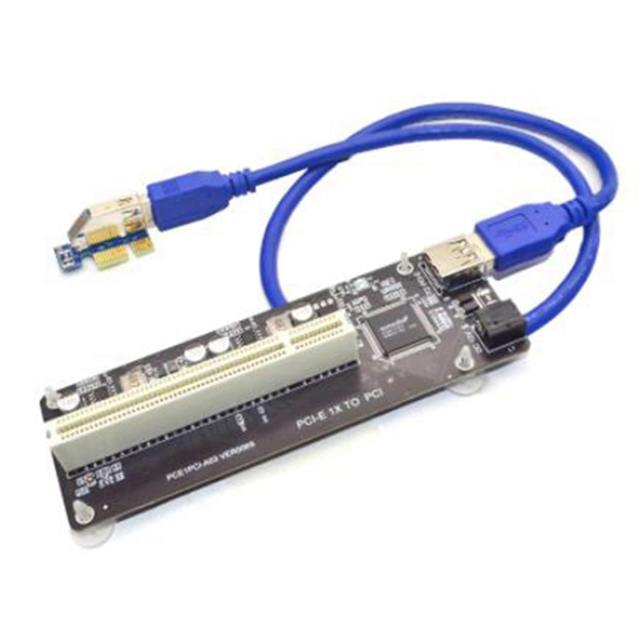 TWEXQNY 2X PCIE PCI-E PCI Express X1 to PCI Riser Card Bus Card High ...