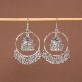 Retro Ethnic Women Jhumka Earrings Female Bohemian Vacation Flower Carved Long Tassel Earrings Gypsy Indian Jewelry Oorbellen. 