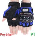 Motorcycle or New Pro Biker Half Hand Gloves For biker- Blue. 