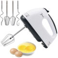Hand Mixer Mini Small Kitchen Appliance Food Preparation Handheld Cream Blender Egg Beater Cheap Electric 7 Speed Variable Speed Cake Cream Food Processor-White. 