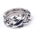 Yfashion Cast Puzzle Hand Ring Stress Release Smart oy Brain  Metal Puzzle oy as ift. 