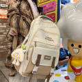 Teenage Girl Boys Fashion School Bag College Student Women Backpack Trendy Travel Lady Laptop Cute Backpack Black New Female Bag.