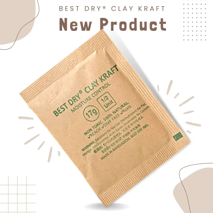 Best%20Dry%20Clay%20Kraft%2017%20gm%205%20pieces%20packing%20by%20high%20quality%20Kraft%20paper,%20Thirty%20percent%20humidity%20absorption%20capacity%20Dry%20Clay%20Desiccant%20-%20Image%208