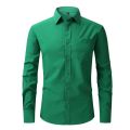 Size USA Elasticity Slim Fit Men Dress Work Casual Men Shirt Long Sleeve Slim Fit White Black Blue Red Male Social Formal Shirts. 