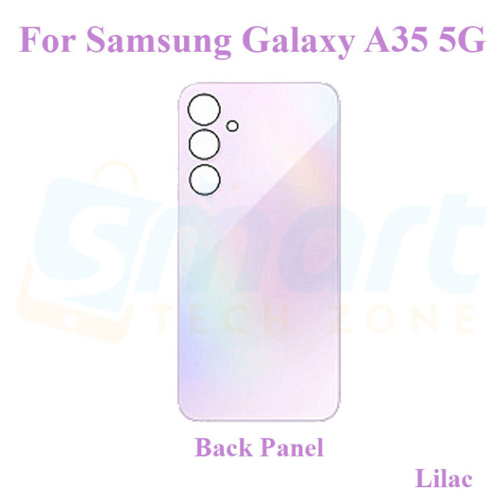 For%20Samsung%20Galaxy%20A35%205G%20Back%20Panel%20Housing%20With/Without%20Camera%20Glass%20Back%20shell%20Replacement%20Spare%20Parts-Black%20-%20Image%202