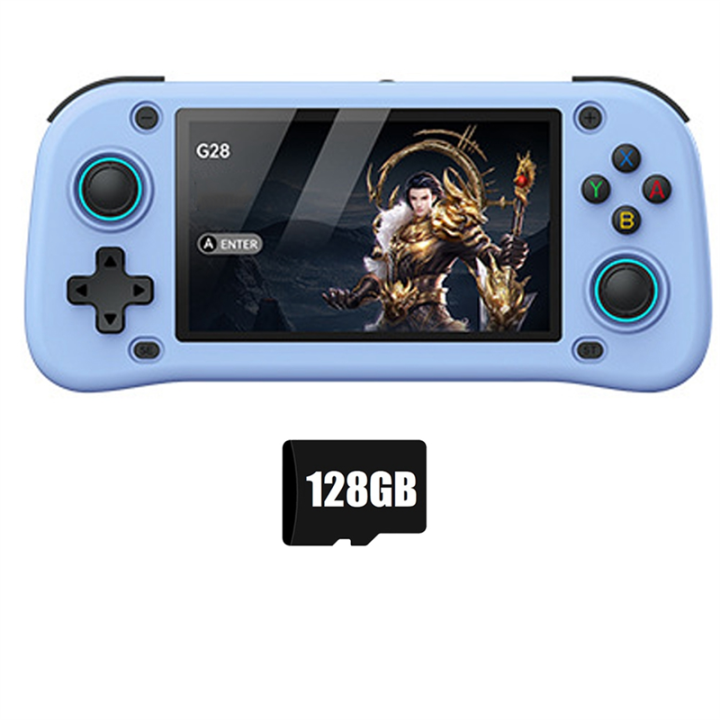 G28 Retro Handheld Video Game Console 128G 20000+Game 4.3 Inch Screen Linux Pocket Player for /PS1/N64 Simulator C