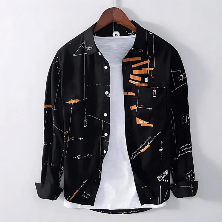 AH Fashion Solid Colour Oxford Cotton Print Shirt For Men