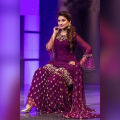 Purple Indian Georgette gown 223. 