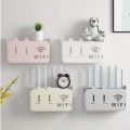 Plastic Wall Hanging ABS Wifi Router Shelf Storage Box Cable Power Organizer Bracket with Cord Management Home Decor.