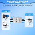 2 Ports USB 2.0 Auto Sharing Switch Hub Control Box for Printer Scanner.
