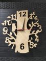 Wall Clock  Black Tree Birds Shaped Laser Cut Designer Wooden Wall Clock.. 