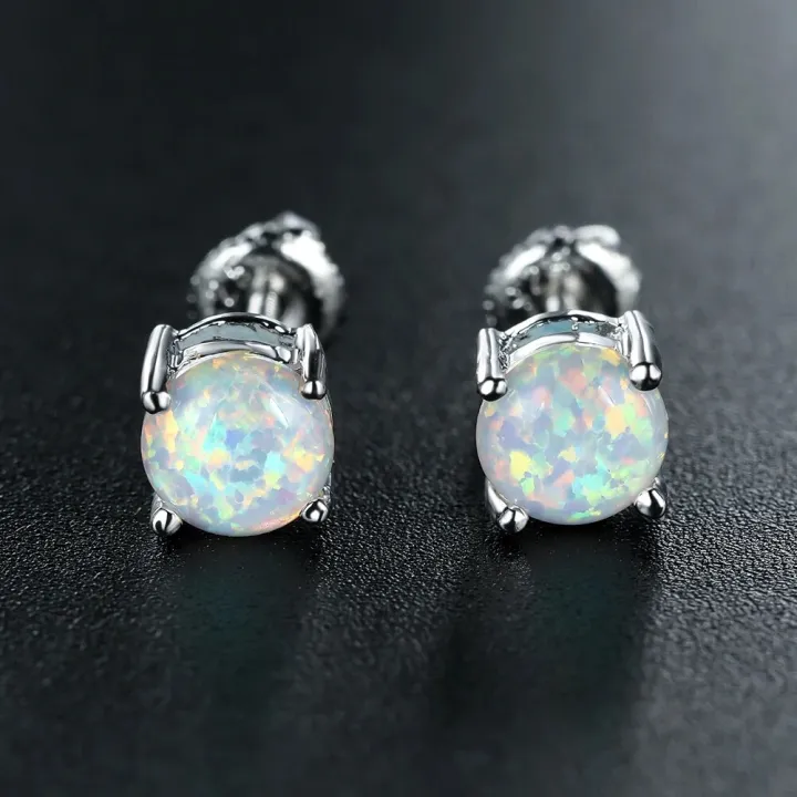 6mm%20Cute%20Round%20Fire%20Opal%20Stud%20Earrings%20for%20Women%20Gold%20Color%20Classic%204%20Claws%20Helix%20Screwing%20Girls'%20Earrings%20Birthstone%20Jewelry%20-%20Image%207