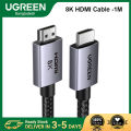 UGREEN HD171 8K HDMI Cable - 1M/2M/3M/5M -  8K HDMI Cable - 8K@60Hz, 4K@240Hz, 4K@165Hz, 4K@144Hz, 4K@120Hz, 1440P@144Hz - Bandwidth 48Gbps - Wide Compatibility. 