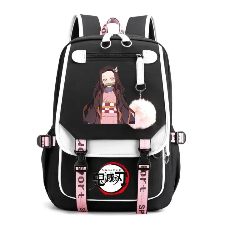 Novelty%20Anime%20Demon%20Slayer%20Nezuko%20Canvas%20Backpacks%20Teenage%20Girls%20Large%20School%20Bag%20Children%20Casual%20Bookbags%20Fashion%20Women%20Bagpack%20-%20Image%203