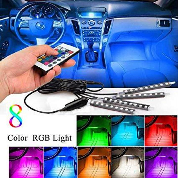 Car RGB LED Strip Light Car Styling Decorative Automobile Atmosphere Lamps Car Interior Light Wireless Remote/Voice Control