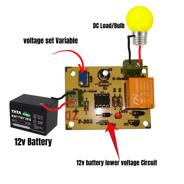 Low Voltage Cut Off Battery Protector for 12V Battery | Low Battery Cut Off Circuit | 12V Lead Acid Battery Protection Circuit | Low Voltage Protection DIY Module | Battery Protection Circuit | Low Battery Protection | Cutoff Circuit 12V