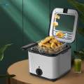 Mini Deep Oil Fryer Deep Frying Pot Electric Deep Fryer Fish Fryer Multipurpose. 