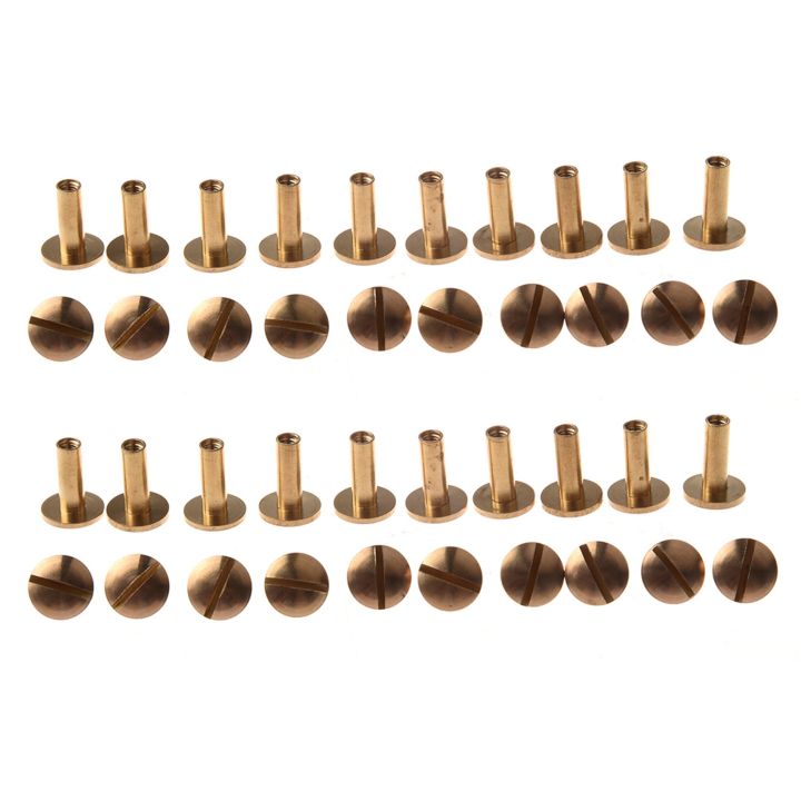 10x%20Arc%20Solid%20Brass%20Button%20Stud%20Screw%20Nail%20Leather%20Rivet%20Belt%2012mm%20-%20Image%205