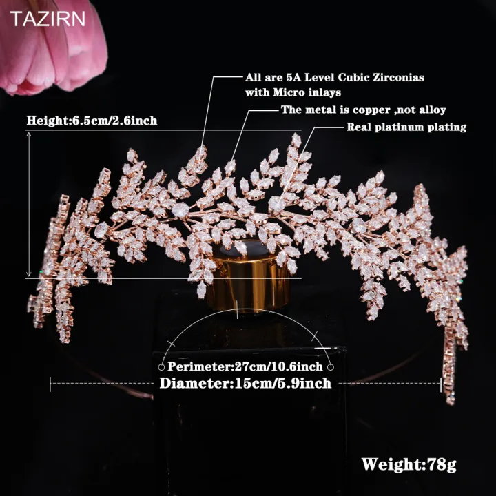 TAZIRN%20New%205A%20Cubic%20Zirconia%20Wedding%20Hairband%20for%20Bridal%20CZ%20Leaf%20Headband%20Birthday%20Party%20Sweet%2016%20Headpieces%20Jewelry%20Accessories%20-%20Image%205