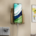 Wall Mounted Phone Holder Organizer Storage Box Remote Control Mounted Mobile Phone Plug Wall Stand. 