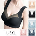 L-3XL Women Push Up Bra Ice Silk Seamless upper Bralette Wireless Summer Bras Plus Size Top Lingerie Underwear 15009.