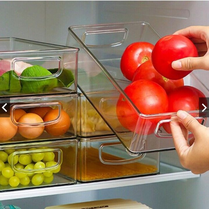 Kitchen%20Transparent%20Crisper%20Stackable%20Drawer%20Type%20Refrigerator%20Storage%20Box%20Food%20Sorting%20Draining%20Crisper%20For%20Vegetable%201Pcs%20-%20Image%203